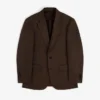 Single-Breasted Linen Blend Suit Jacket