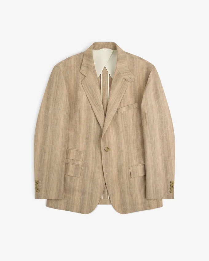 Single-Breasted Safari Suit Jacket