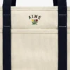 Small Crest Contrast Tote Bag