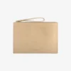 Small Croc-Embossed Nubuck Pouch