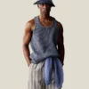 Stone Washed Knit Tank Top