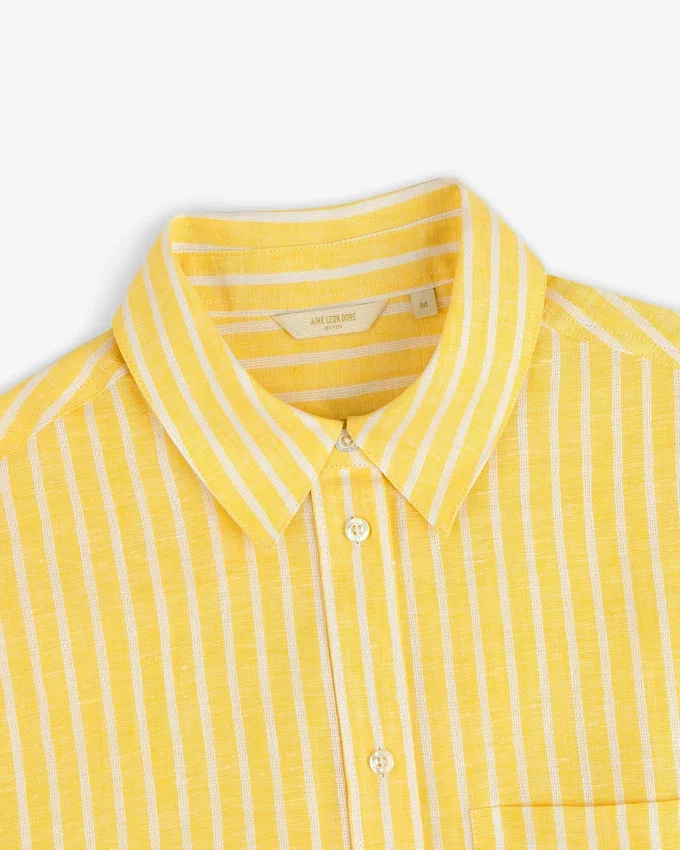 Striped Linen Casual Shirt