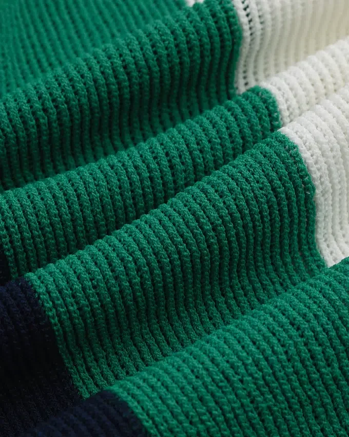 Striped Mesh Knit Tee