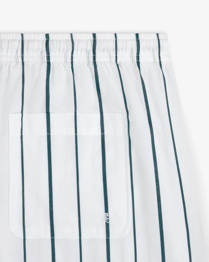Striped Poplin Leisure Short