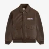 World's Borough Leather Flight Jacket