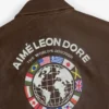 World's Borough Leather Flight Jacket