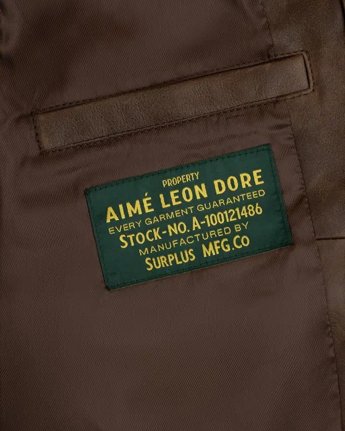 World's Borough Leather Flight Jacket