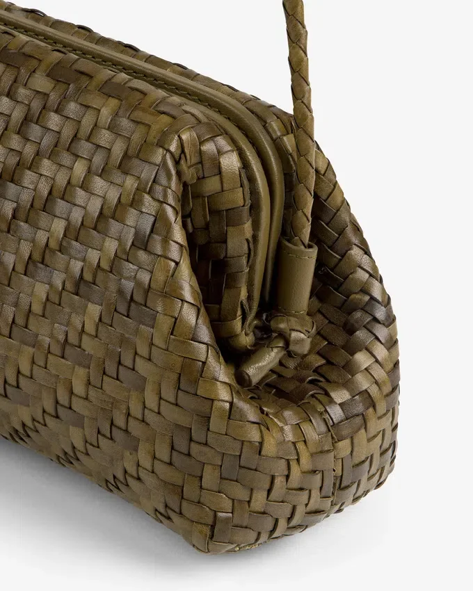 Woven Leather Shoulder Bag
