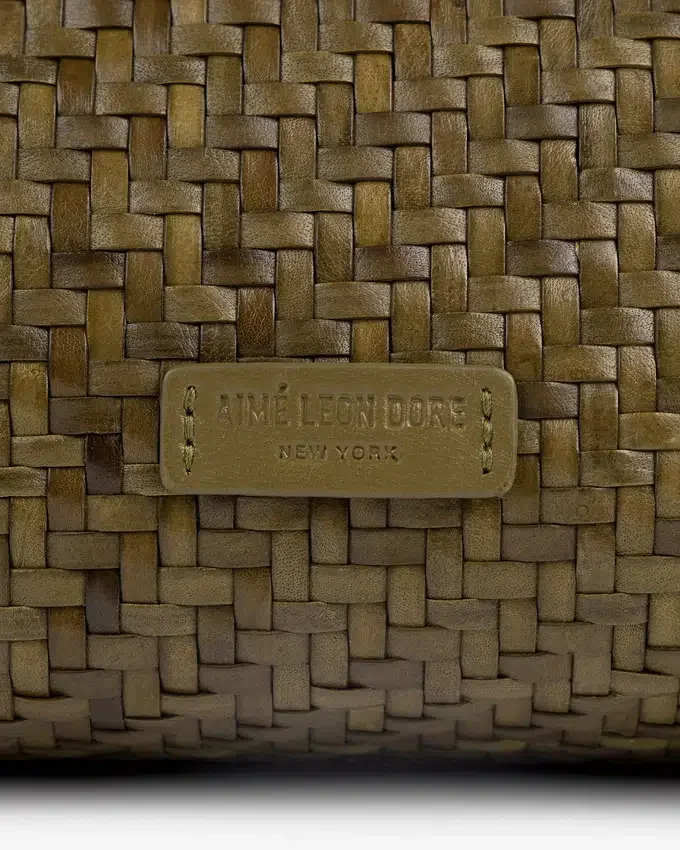 Woven Leather Shoulder Bag