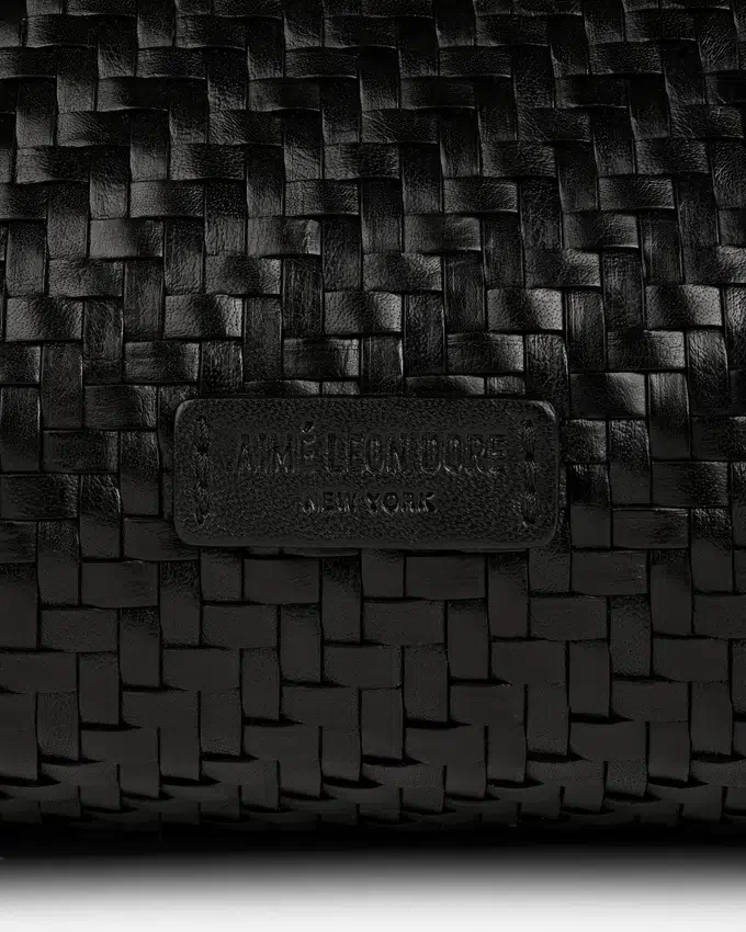 Woven Leather Shoulder Bag
