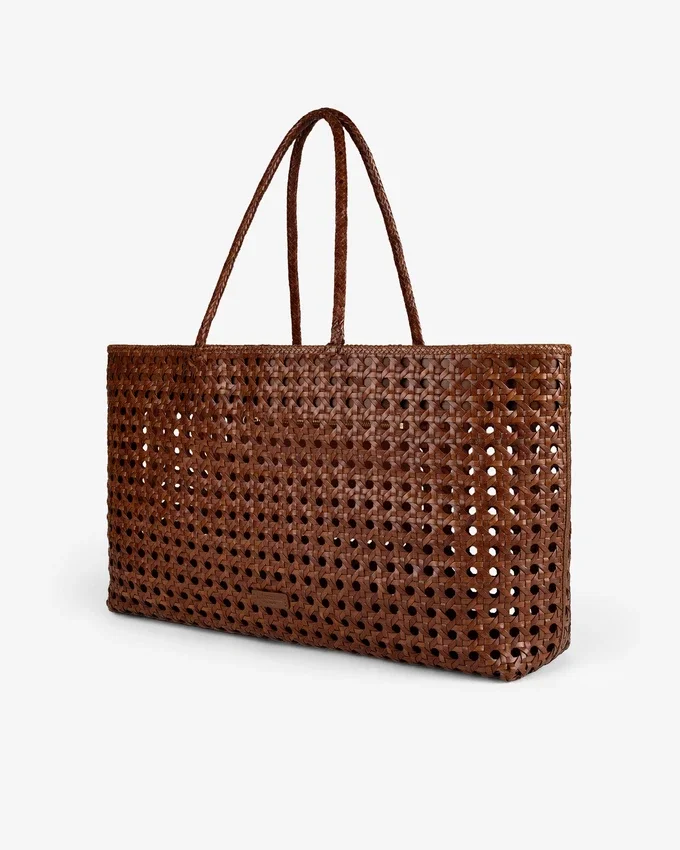 Woven Leather Tote Bag