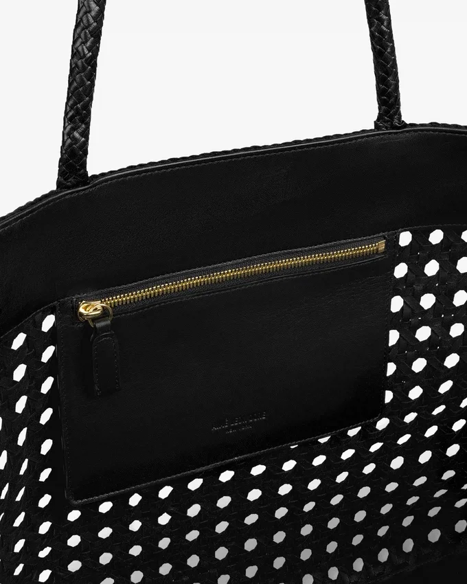 Woven Leather Tote Bag